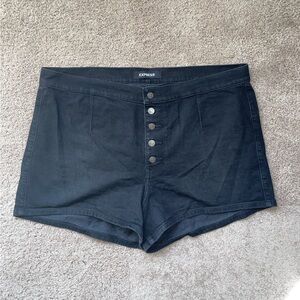 Express Button Front High Rise Jean Shorts